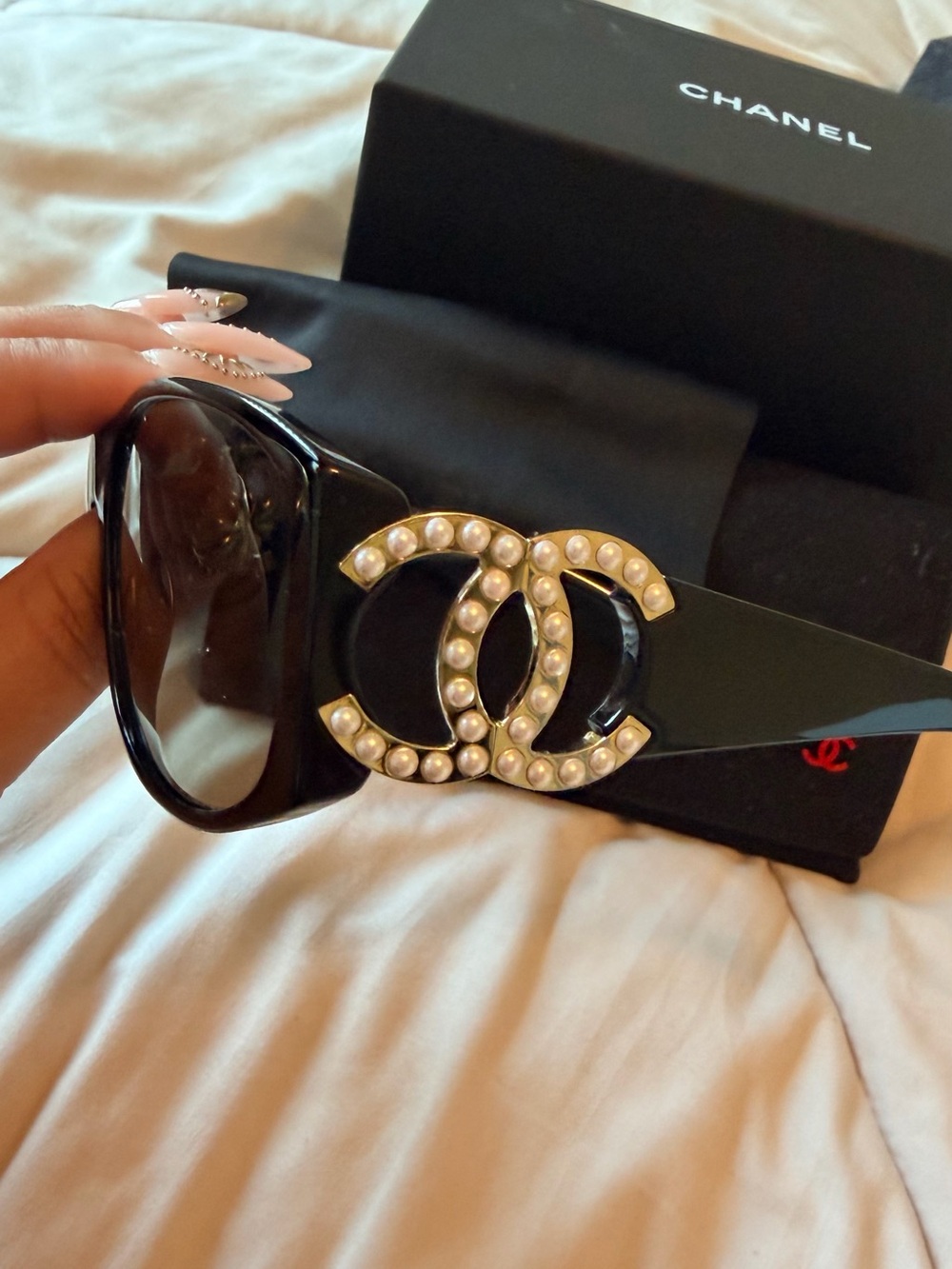 CHANEL Black Gradient Women's Designer Sunglasses